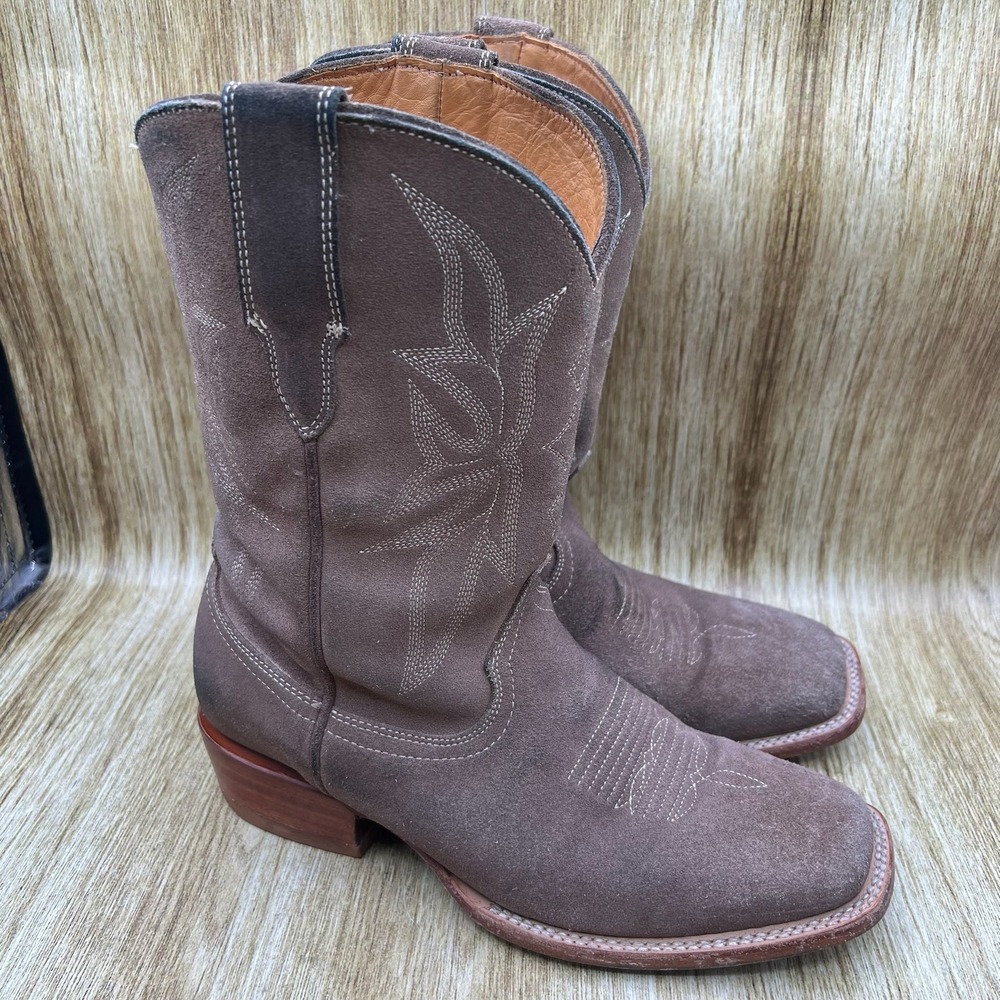 Freebird Union Western Boots Men's Size 9 Suede Square Toe Leather Sole